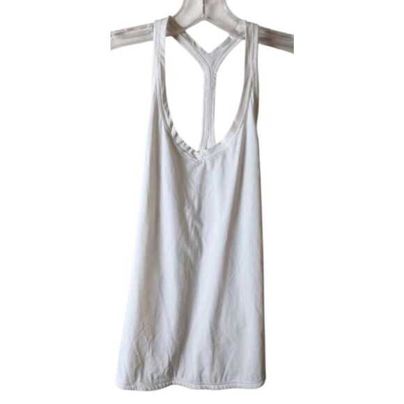 LULULEMON ATHLETICA Fast Lane Singlet in White Size 6 - Picture 4 of 5